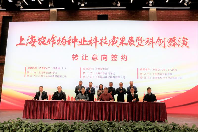 上海市農(nóng)科院一批糧油作物種業(yè)科技成果轉(zhuǎn)化簽約